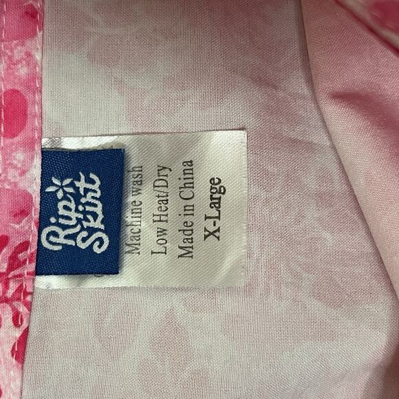 Rip Skirt Hawaii Maui Pink Floral Mini Wrap Skirt Tropical Beach Pool XL Ac18 - Picture 4 of 4